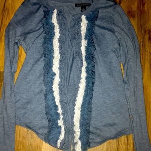 Long sleeve Grey and white cardigan